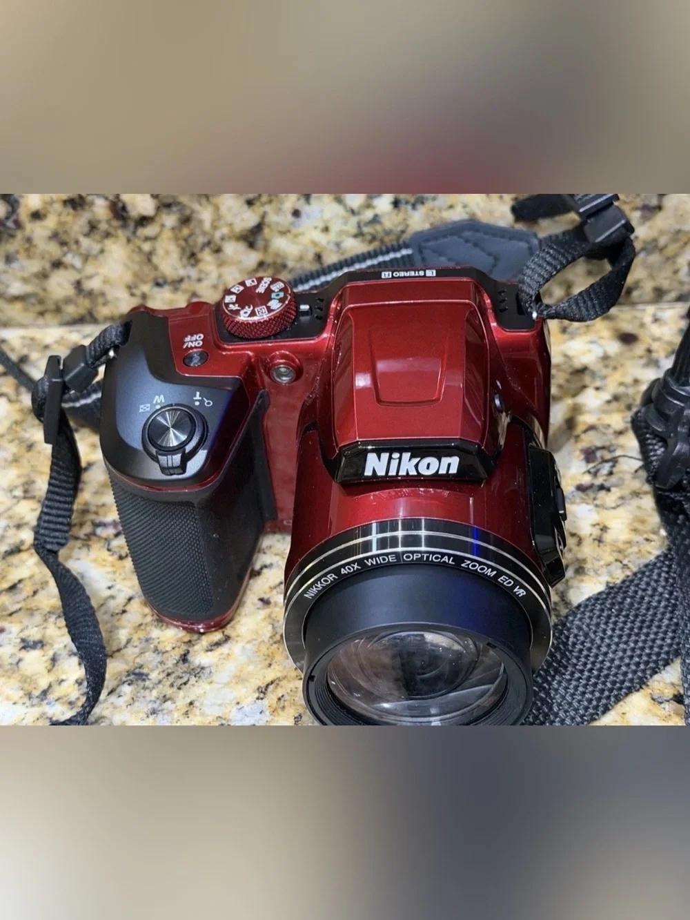 Nikon Coolpix Red B500 16.0MP 40X Optical Zoom Digital Camera Tested AA Battery